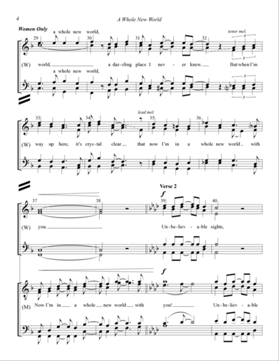 A Whole New World (from Aladdin) (arr. Theo Hicks) SSAATTBB scores gallery preview page 4