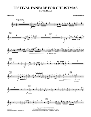 Festival Fanfare for Christmas (for Wind Band) - F Horn 1