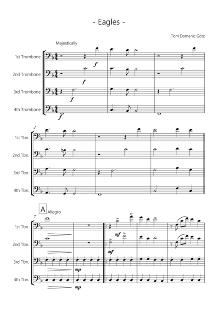 Eagles Eagles Brass Ensemble scores gallery preview page 1