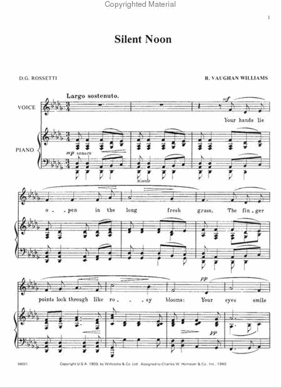 Silent Noon Low Voice scores gallery preview page 2