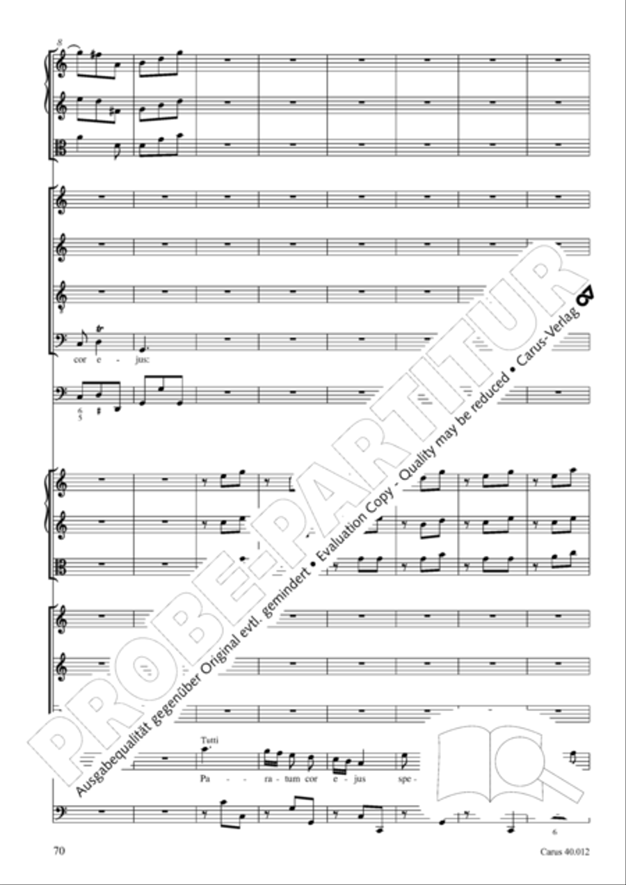 Beatus vir (How blest is he) Psalm 111 4-Part scores gallery preview page 71