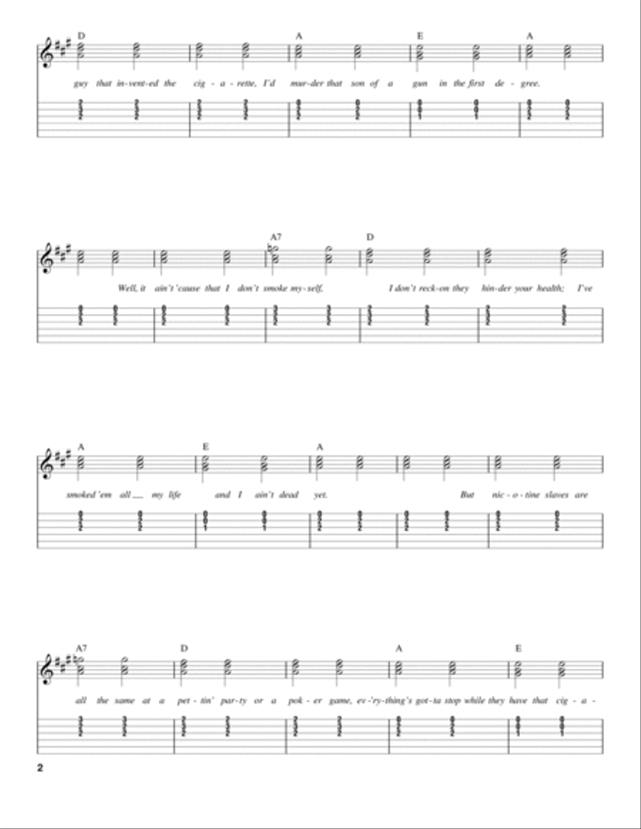 Smoke, Smoke (That Cigarette) Electric Guitar scores gallery preview page 2