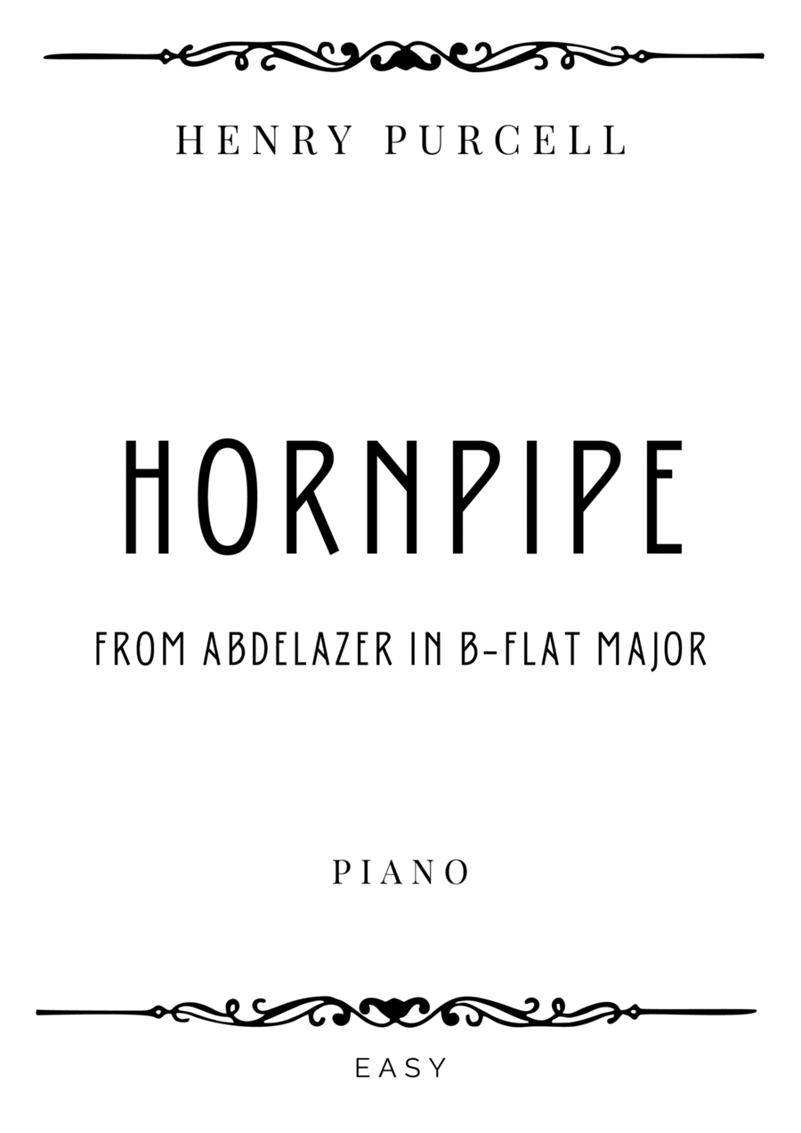 Purcell - Hornpipe from Abdelazer in B flat Major - Easy Easy Piano scores gallery preview page 1