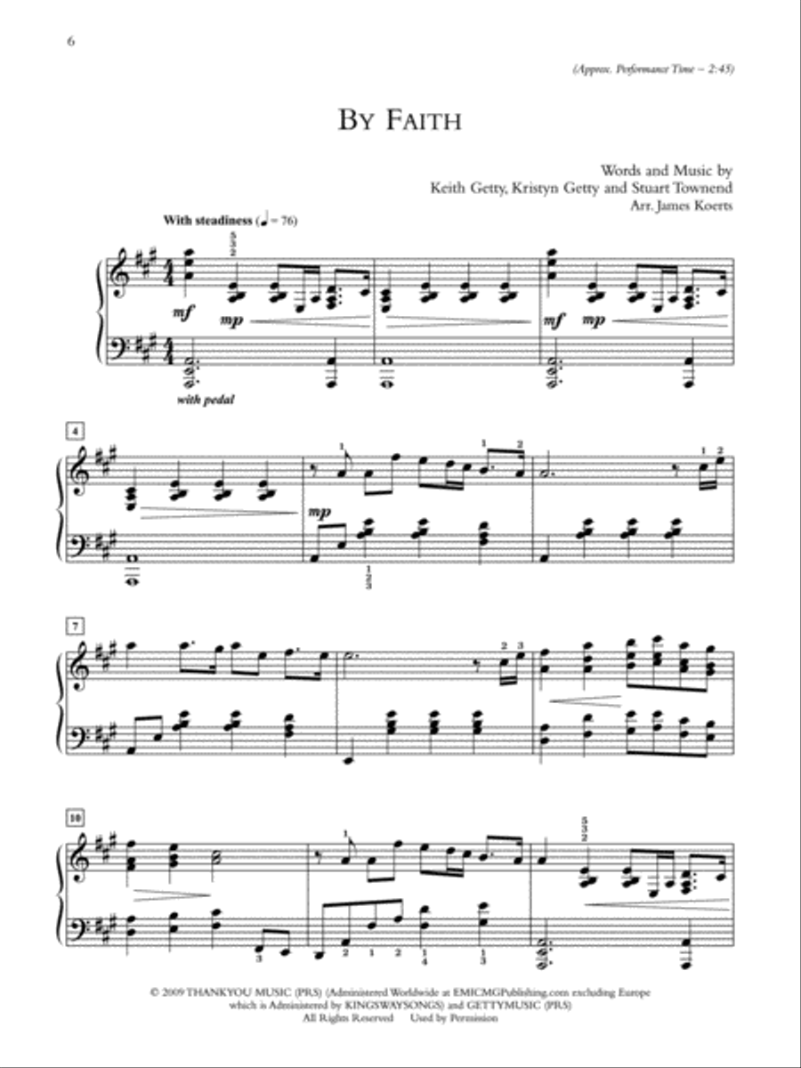 Getty and Townend Praise Classics Piano Solo scores gallery preview page 4