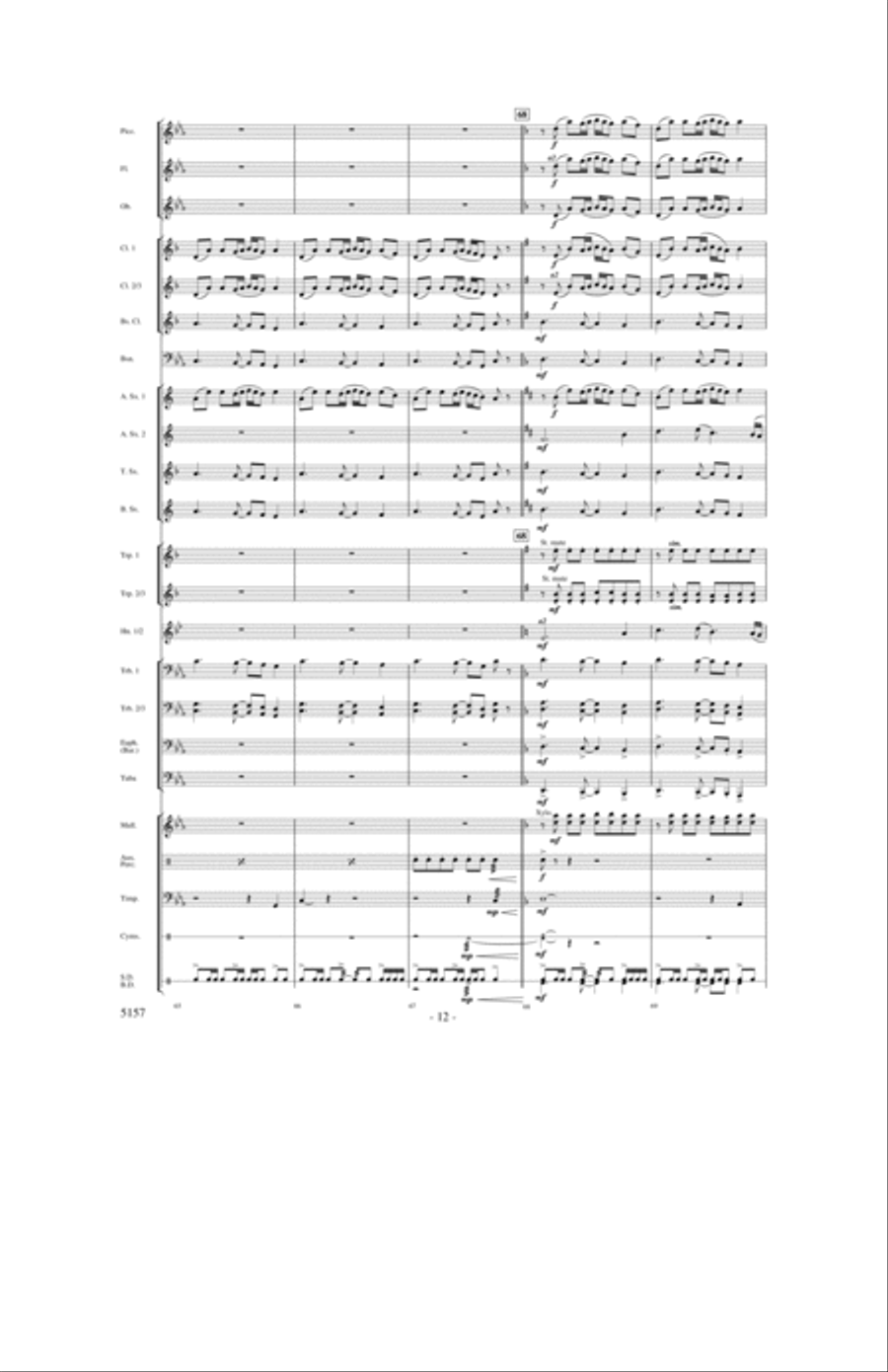 Fate of the Gods Concert Band scores gallery preview page 11