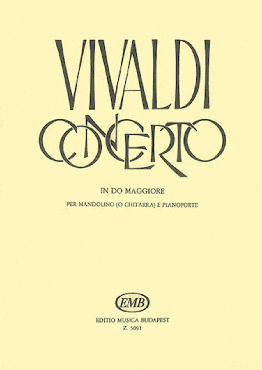 Concerto In C Major for Mandolin (or Guitar), Strings, and Continuo RV425 Piano Reduction Classical Guitar scores gallery preview page 1