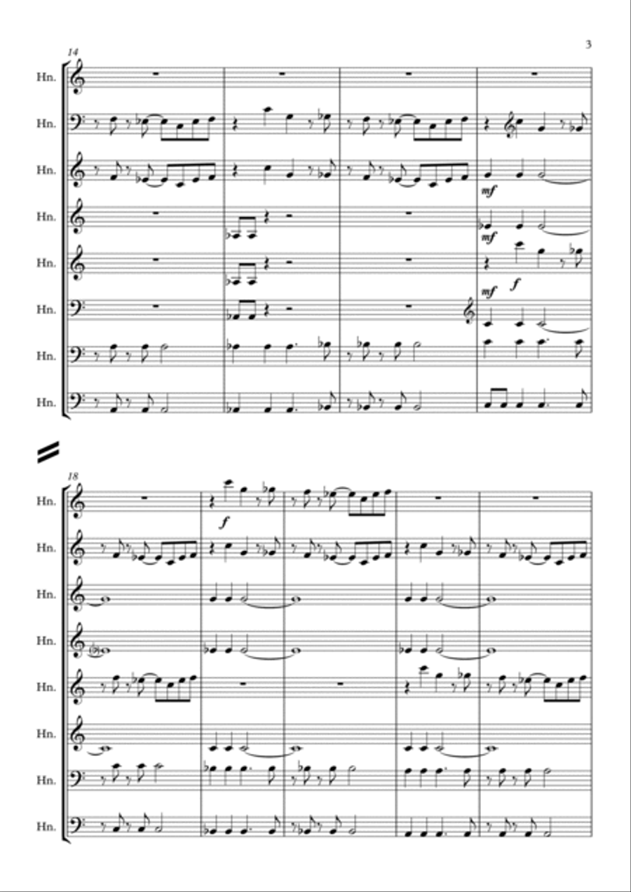 MEGALOVANIA (from Undertale) Horn Solo scores gallery preview page 3