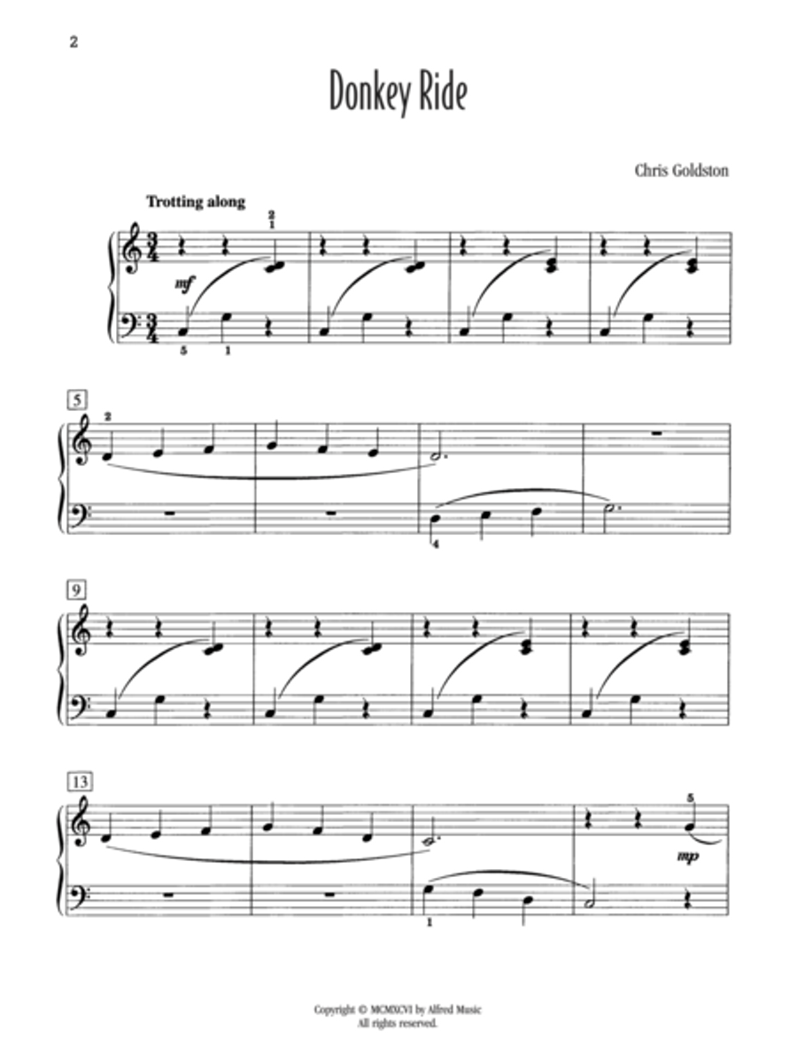 Donkey Ride Donkey Ride Easy Piano scores gallery preview page 2
