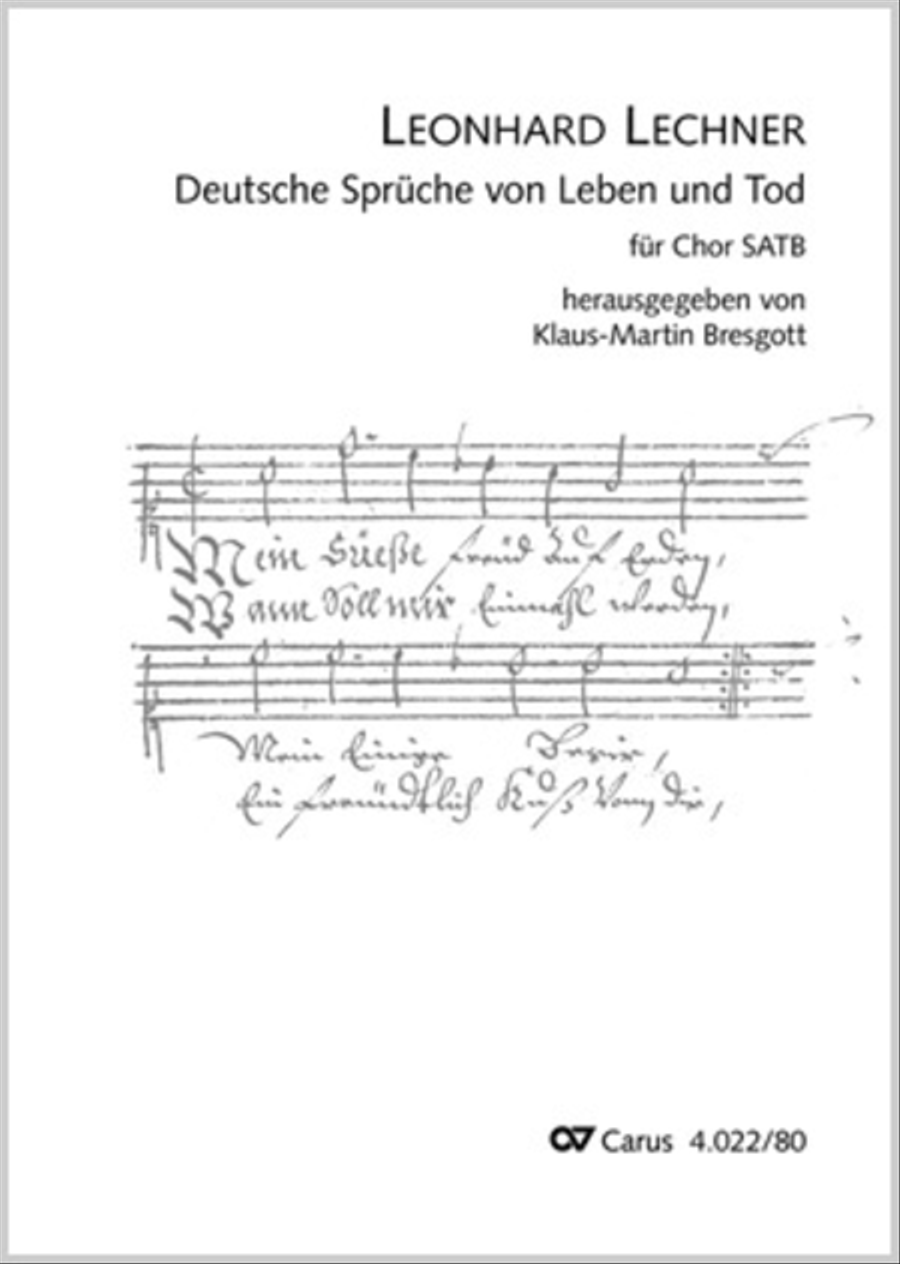 Deutsche Spruche von Leben und Tod 4-Part scores gallery preview page 1