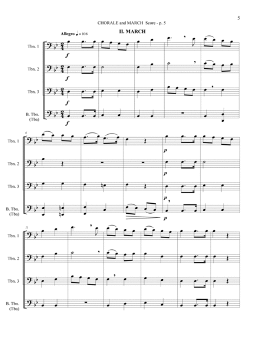 CHORALE and MARCH CHORALE and MARCH Euphonium scores gallery preview page 5