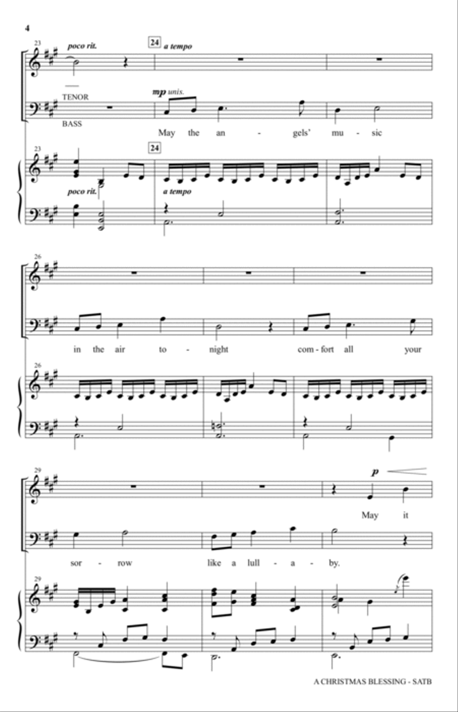 A Christmas Blessing A Christmas Blessing 4-Part scores gallery preview page 3