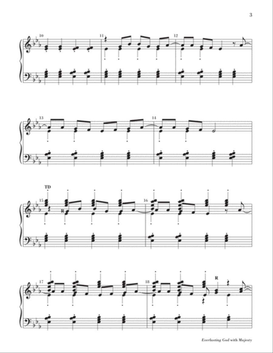Everlasting God with Majesty 3-Octaves scores gallery preview page 4
