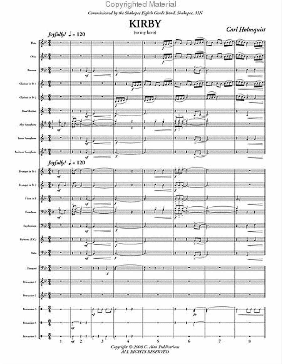 Kirby Concert Band scores gallery preview page 2