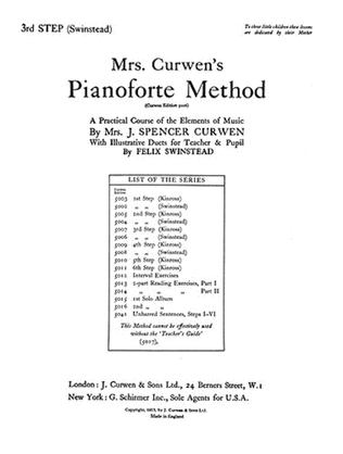Mrs Curwen's Pianoforte Method