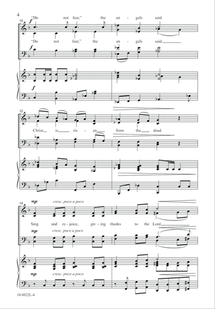 He Is Alive Forevermore 4-Part scores gallery preview page 4