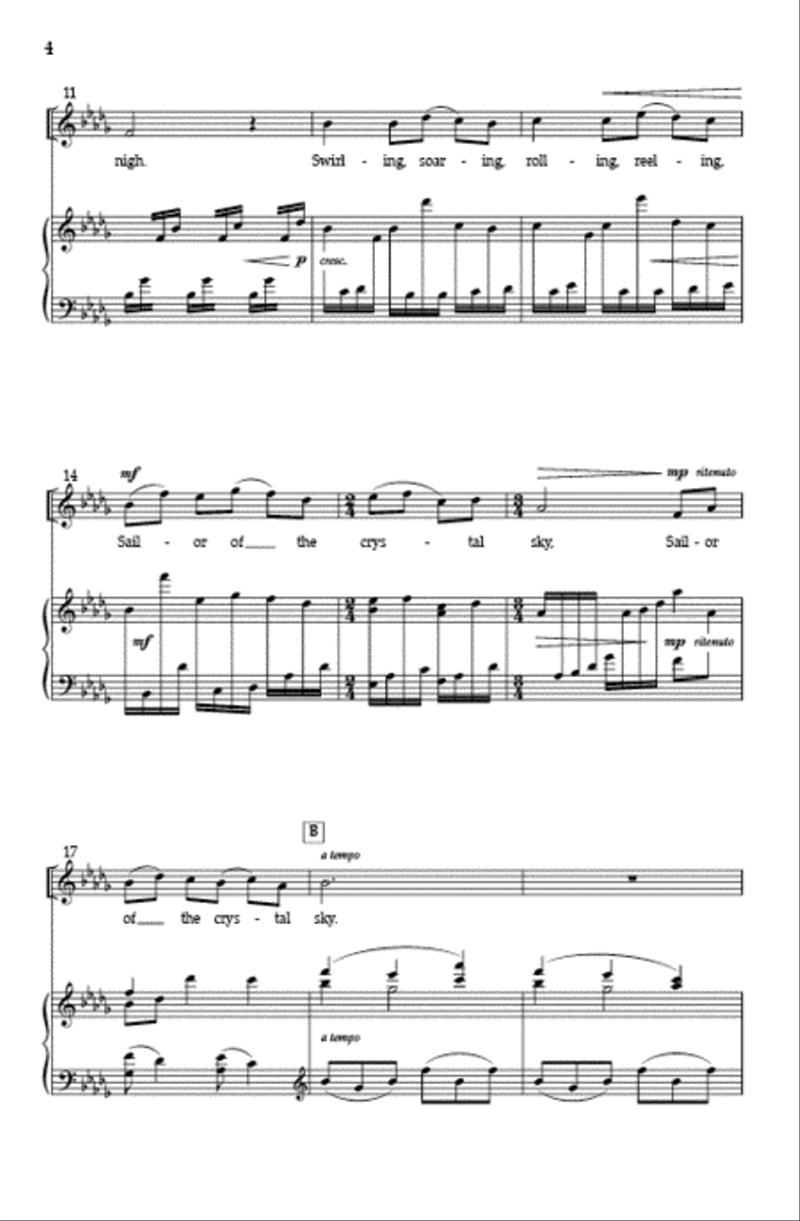Crystal Sky (Vocal Score) SSA scores gallery preview page 3