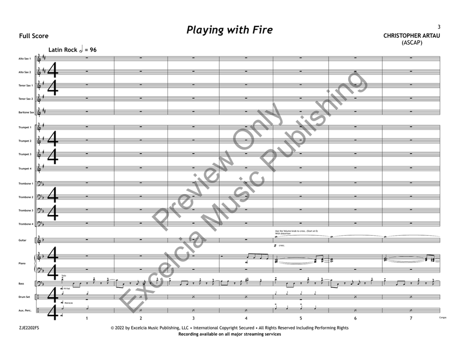 Playing with Fire (Score) Jazz Ensemble scores gallery preview page 2