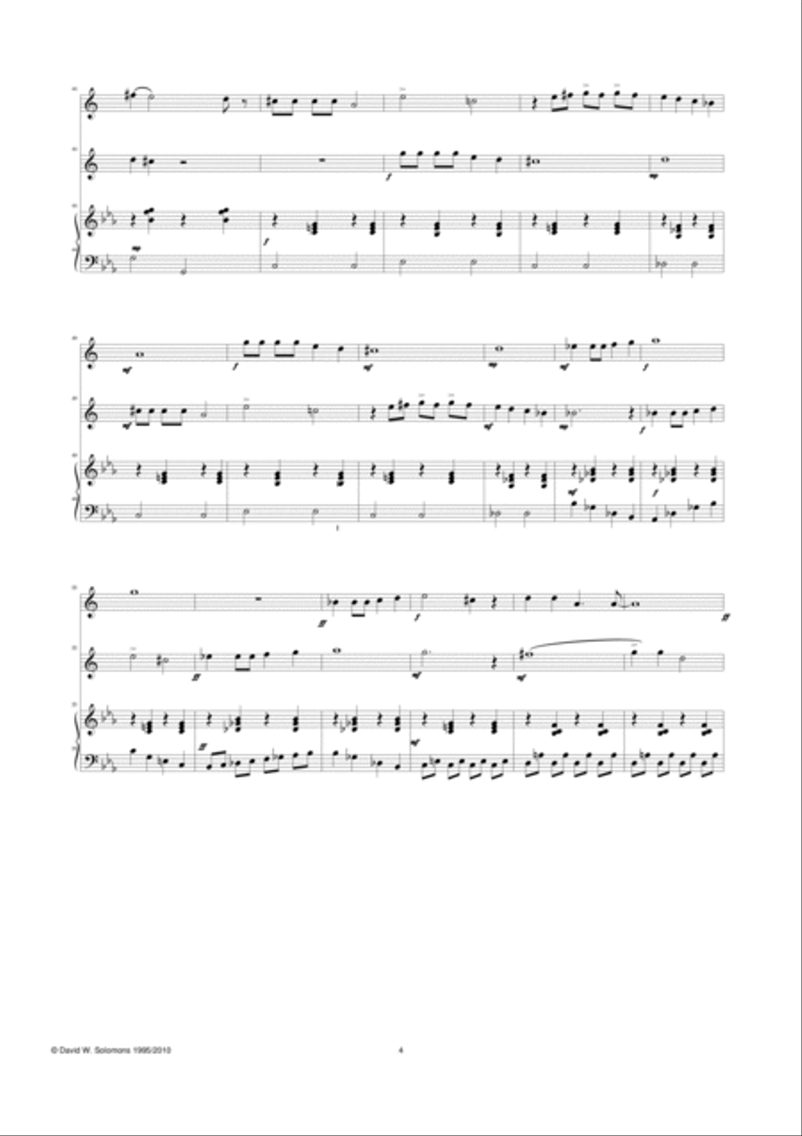 Malgré moi 2 alto saxophones with piano Alto Saxophone scores gallery preview page 4