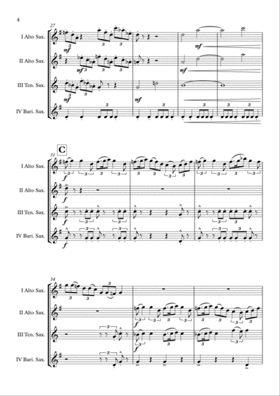 This Is Berk Saxophone Quartet scores gallery preview page 5