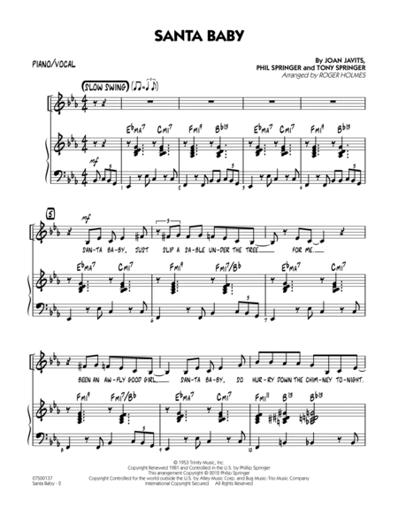 Santa Baby - Piano/Vocal