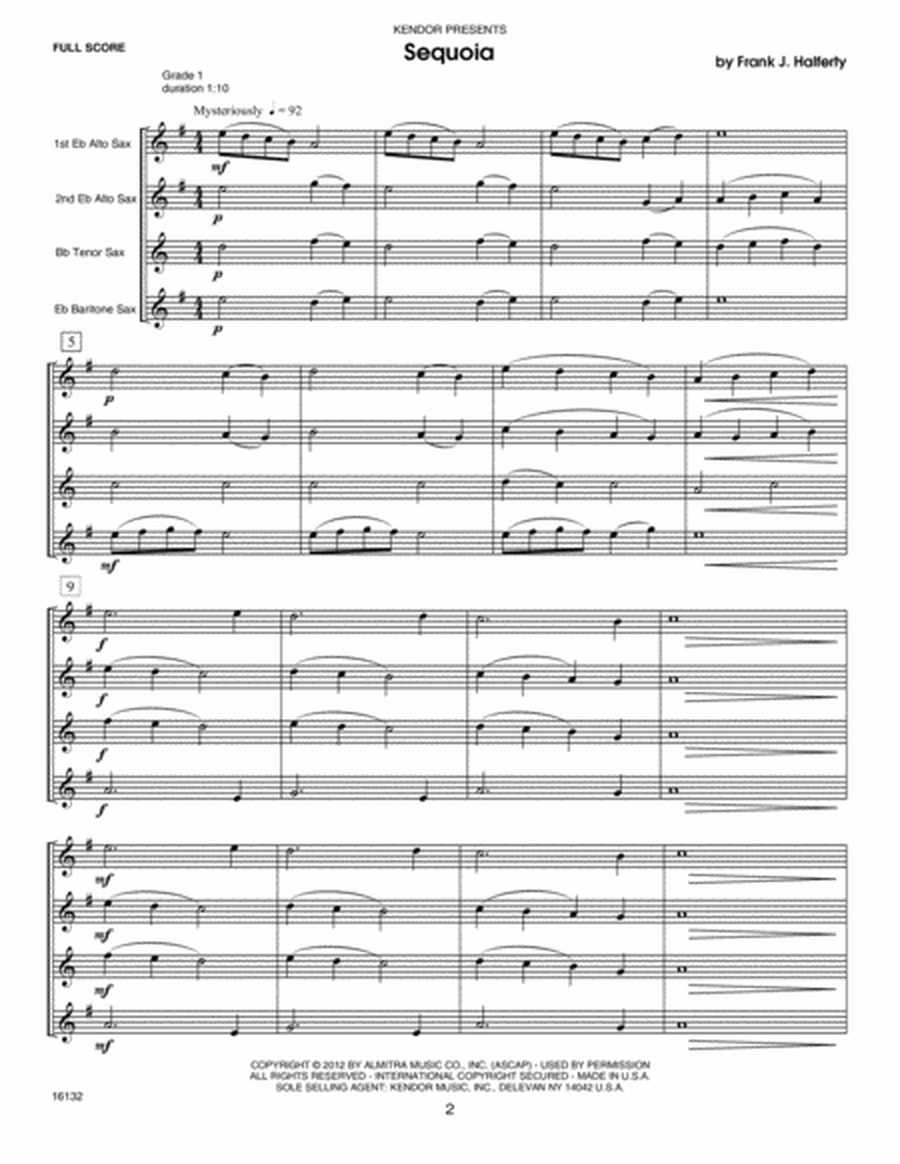 Musical Postcards (10 Saxophone Quartets From Around The World) - Full Score