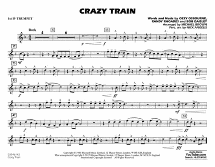 Crazy Train Marching Band scores gallery preview page 6