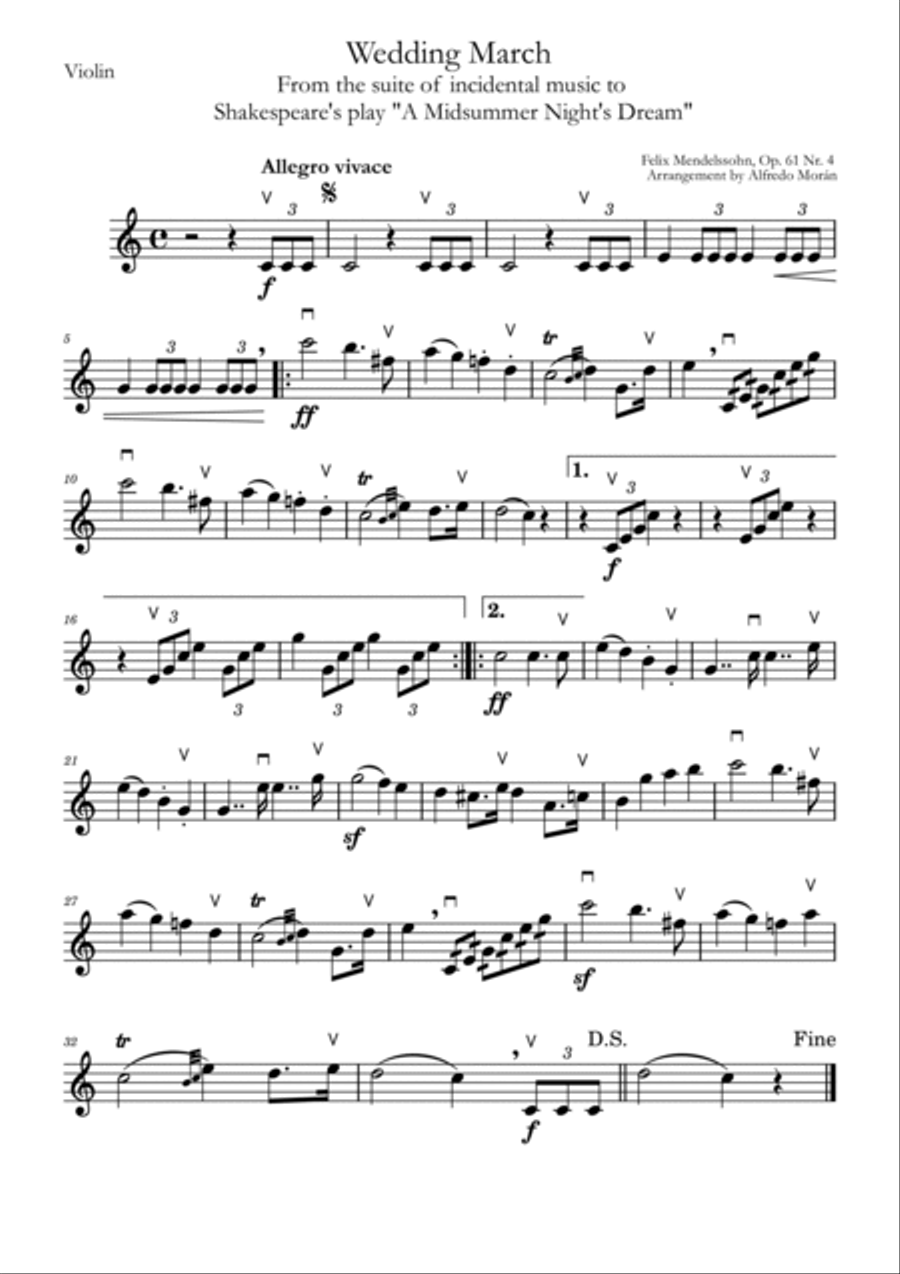 Wedding March String Trio scores gallery preview page 3