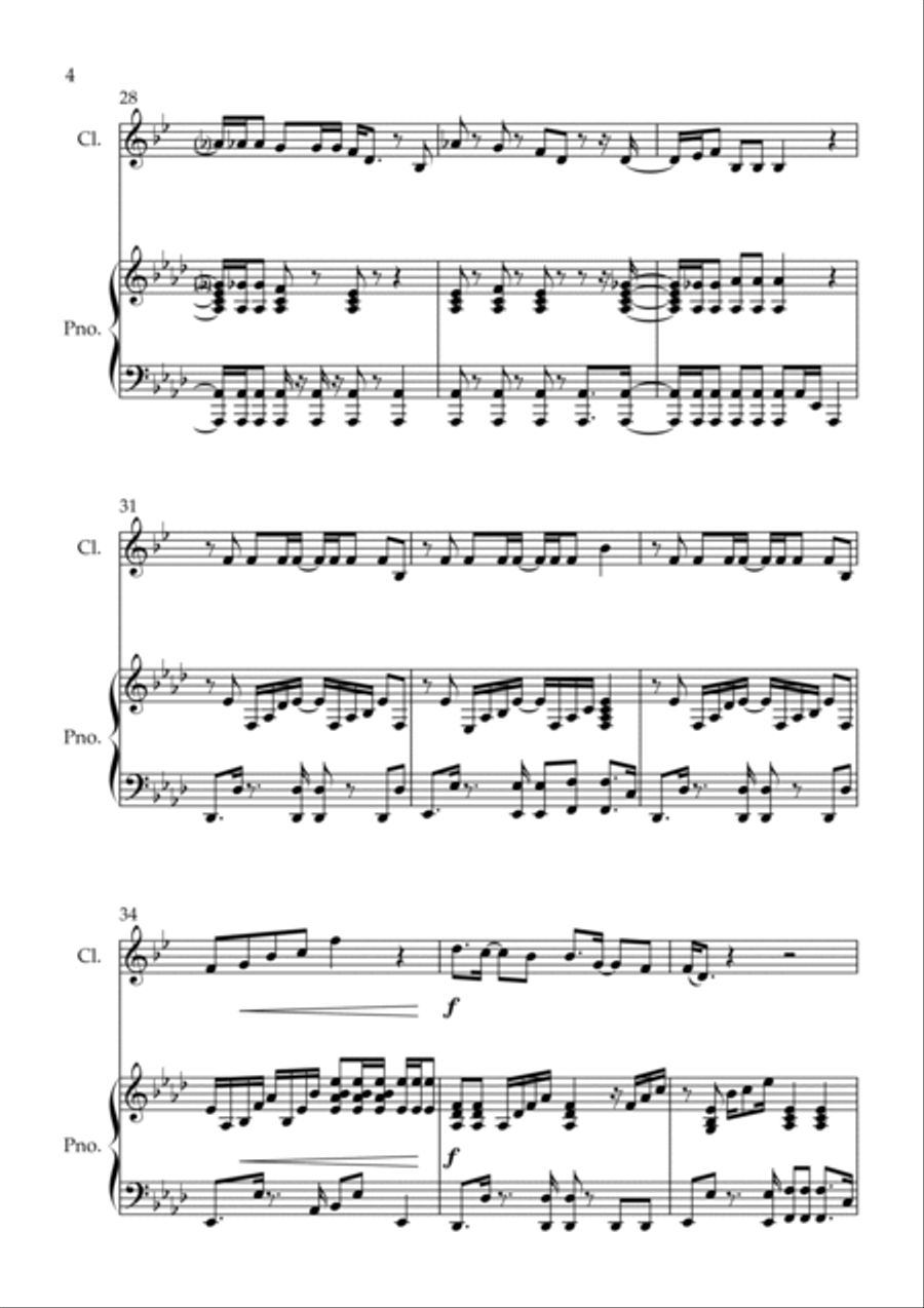 Butter B-Flat Clarinet scores gallery preview page 4