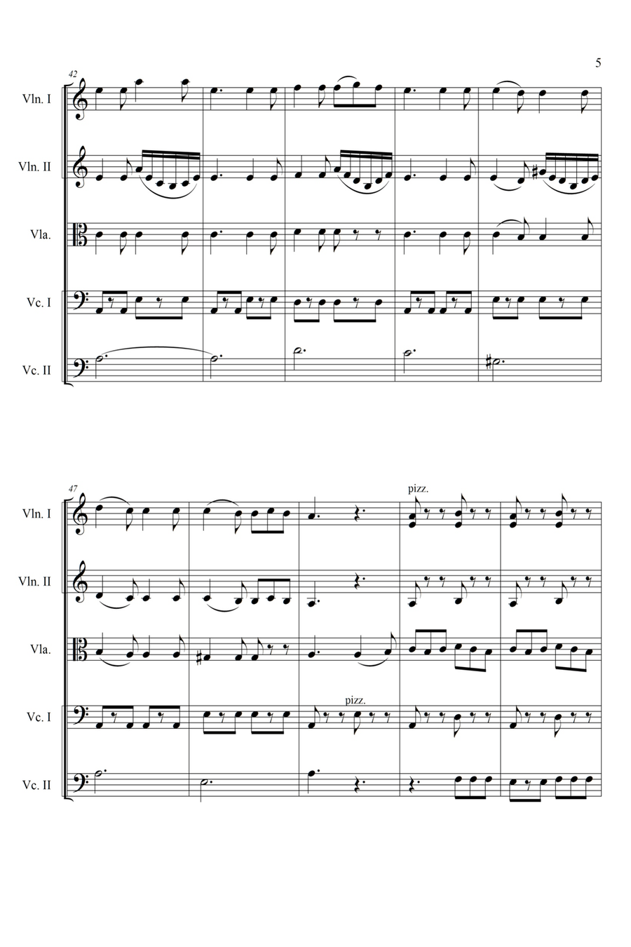 Tarantella Napoletana String Quintet String Trio scores gallery preview page 6