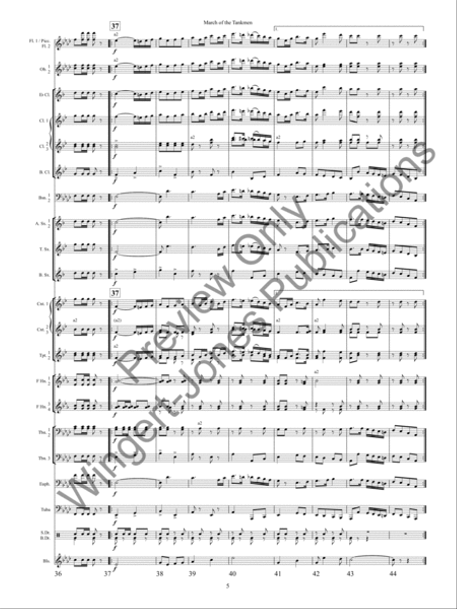 March of the Tankmen March of the Tankmen Concert Band scores gallery preview page 8