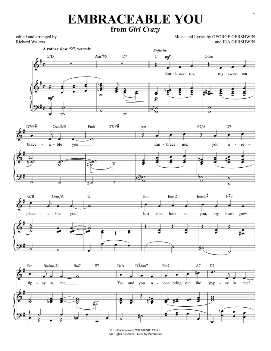 Embraceable You Soprano Voice scores gallery preview page 1