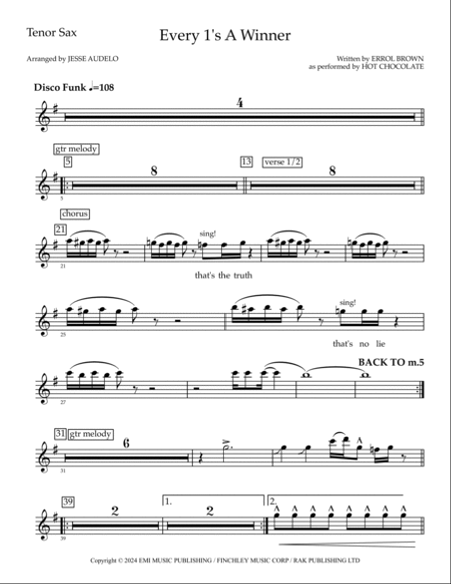 Every 1's A Winner Jazz Ensemble scores gallery preview page 3