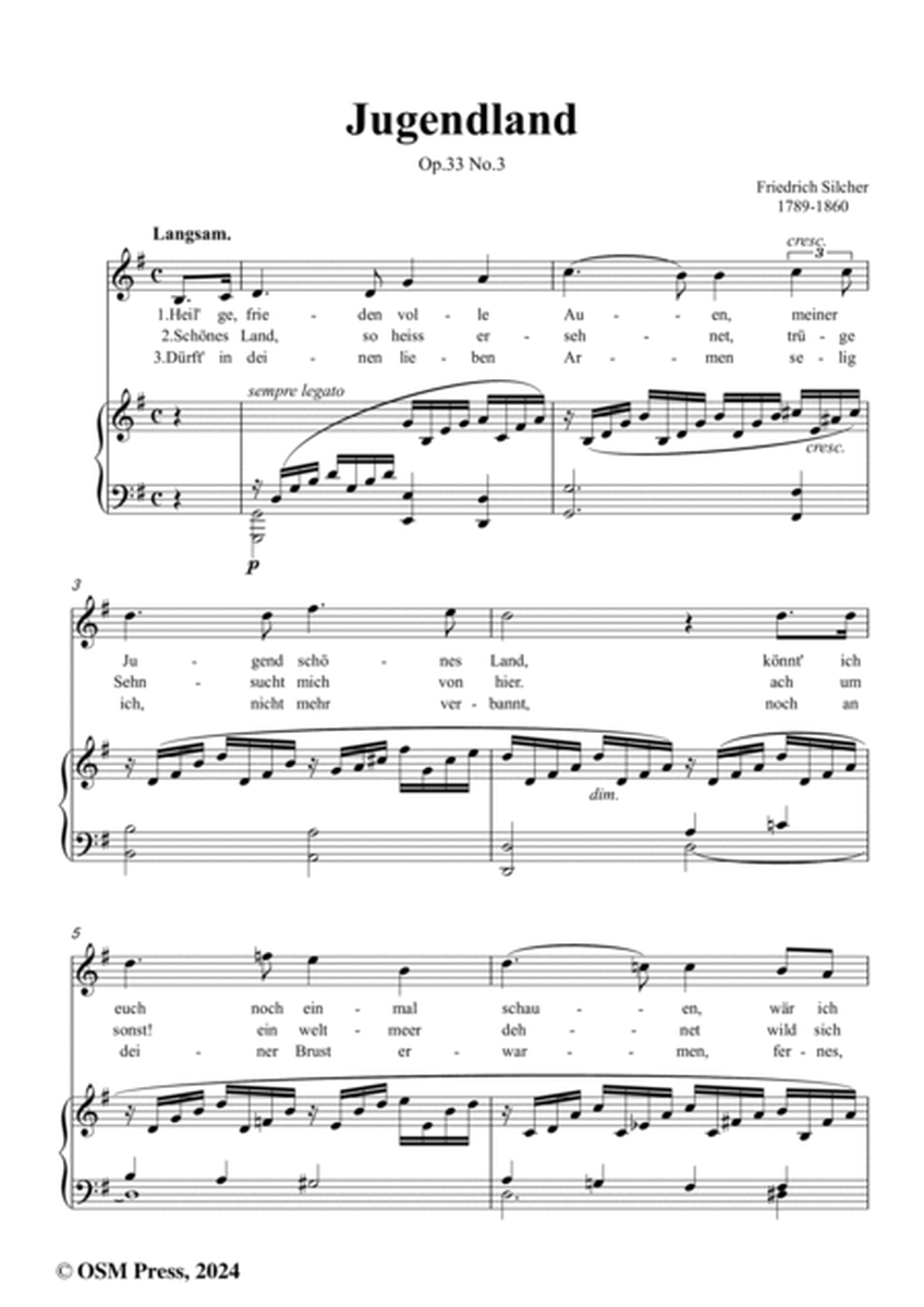 Silcher-Jugendland(Heil'ge frieden volle Augen),Op.33 No.3,in G Major