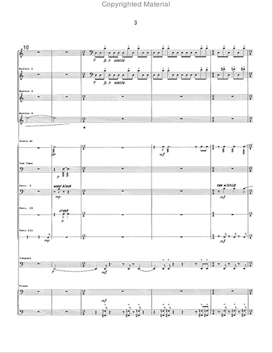 Dance Music Percussion Ensemble scores gallery preview page 4