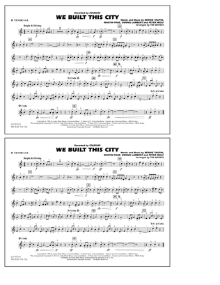 Book cover for We Built This City - Bb Tenor Sax