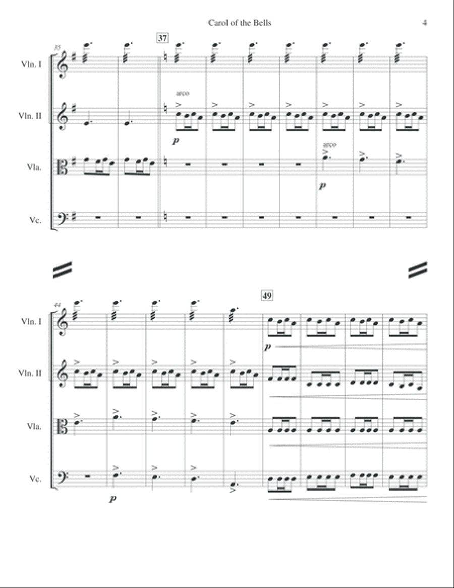 A String Quartet Christmas String Quartet scores gallery preview page 6