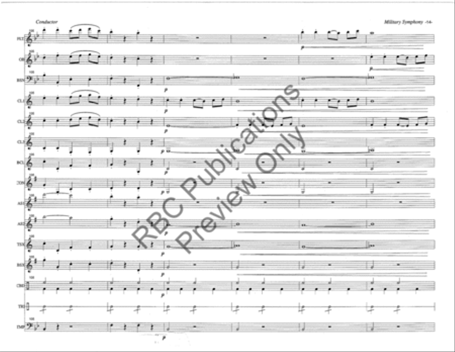 Military Symphony 2Nd Movement Woodwind Choir Octavo scores gallery preview page 17