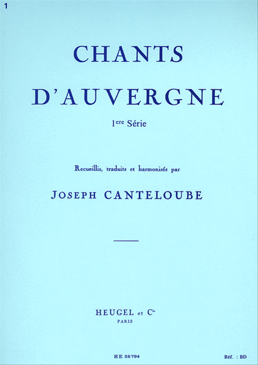 Chants D'auvergne Vol.1 Voice Solo scores gallery preview page 1