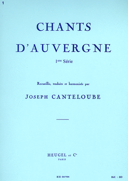 Chants D'auvergne Vol.1