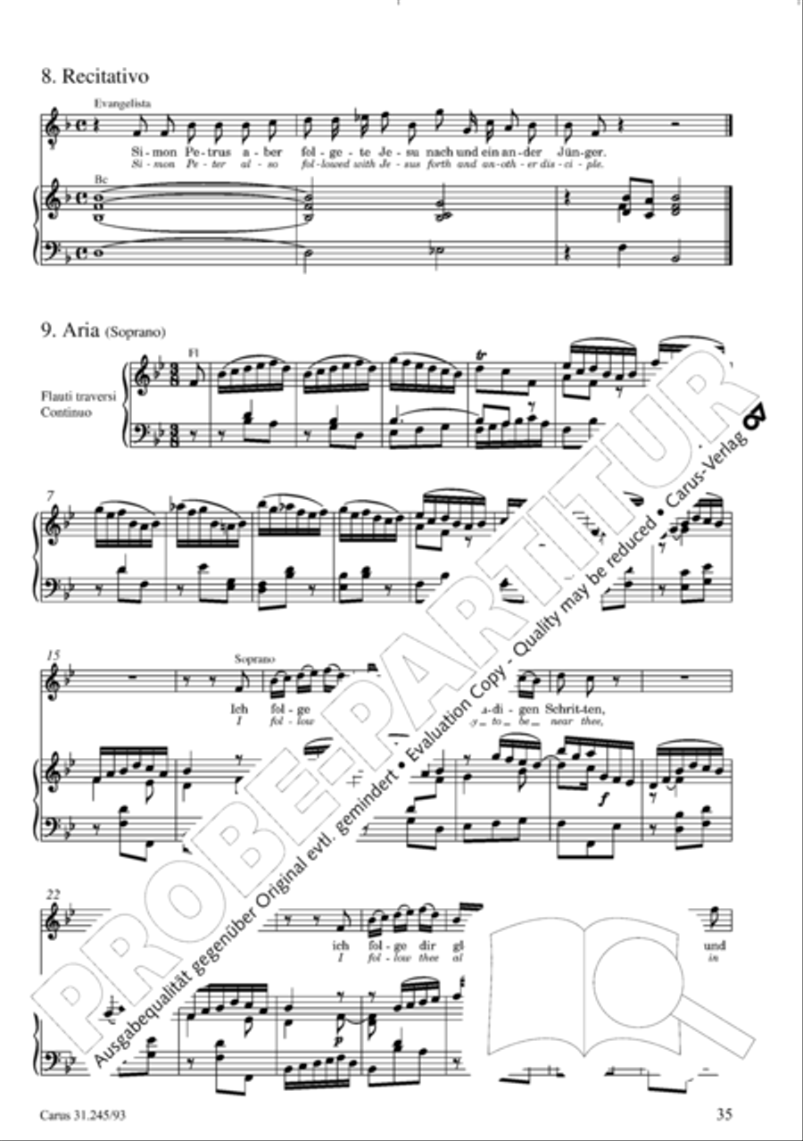 St. John Passion (Johannes-Passion) 4-Part scores gallery preview page 36