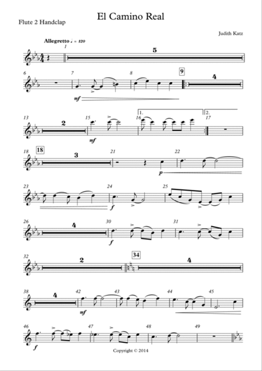 El Camino Real - band parts Concert Band scores gallery preview page 3