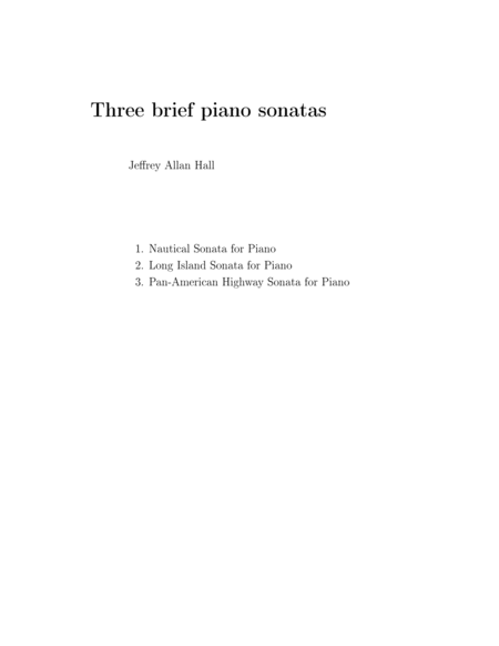 Three Brief Piano Sonatas image number null
