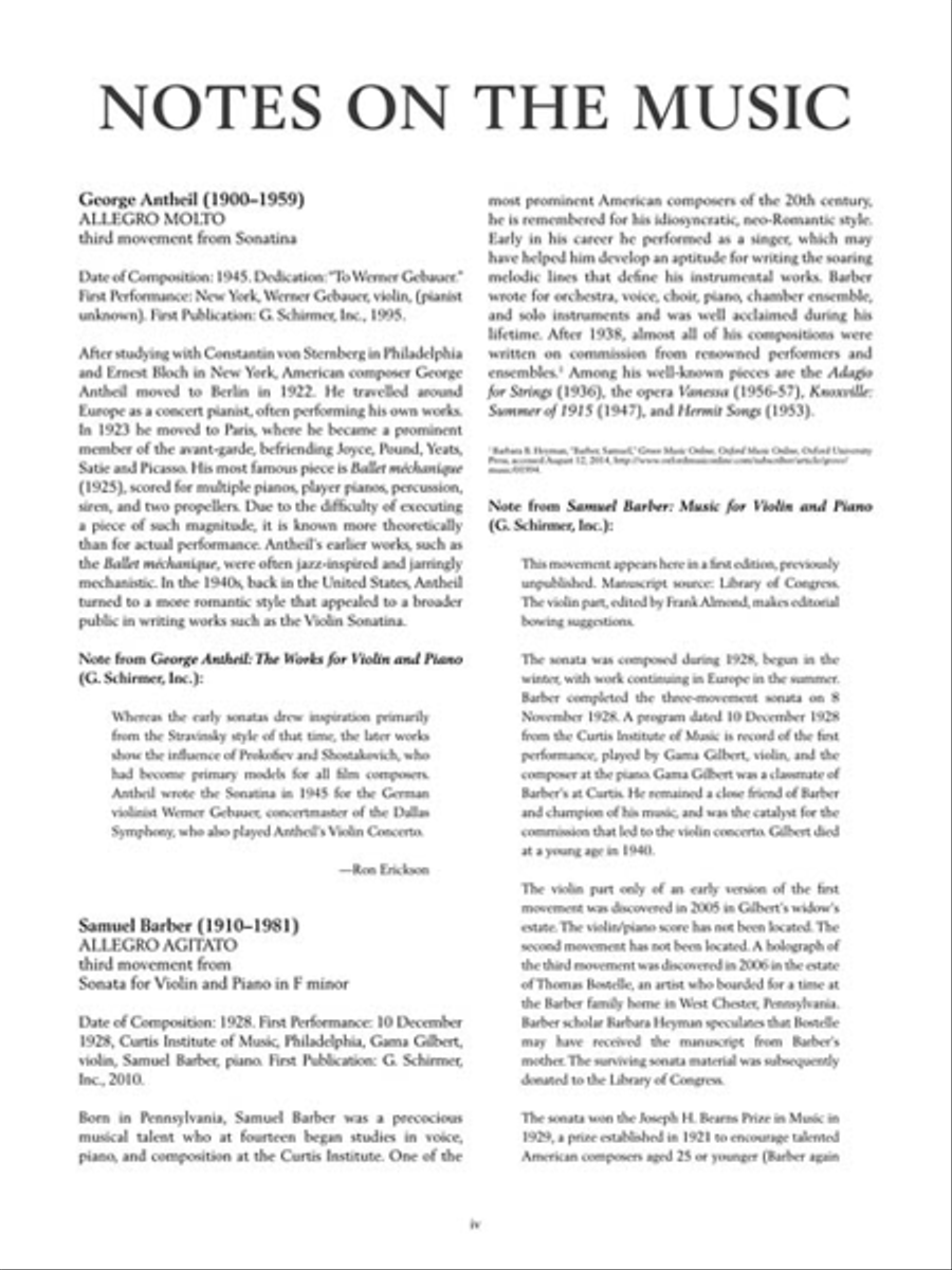 The G. Schirmer Violin Anthology Violin Solo scores gallery preview page 4