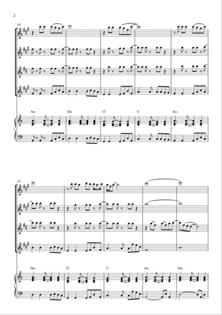 Flowers Saxophone Quartet scores gallery preview page 2