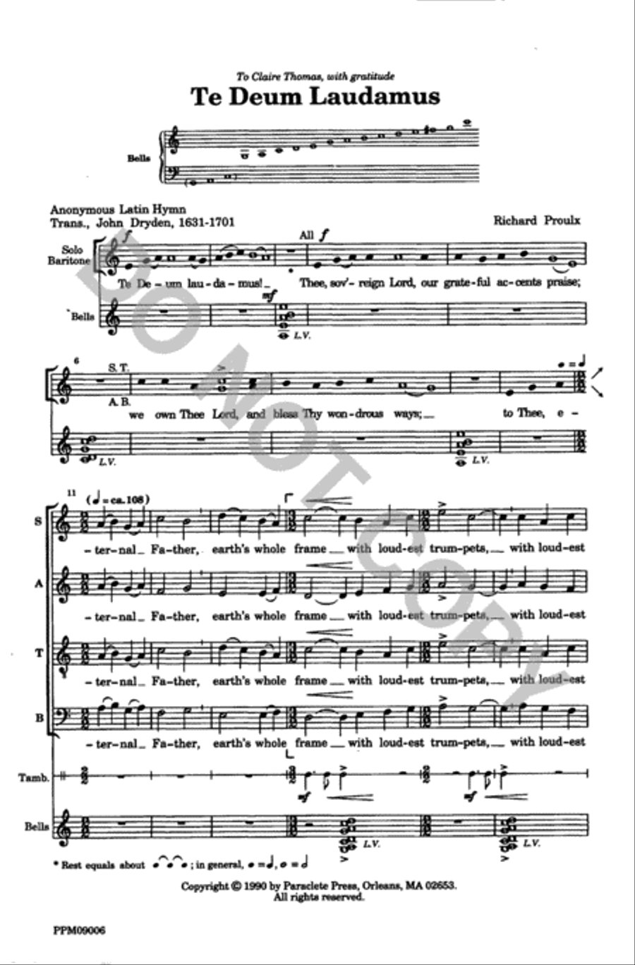 Te Deum Laudamus Te Deum Laudamus 4-Part scores gallery preview page 2