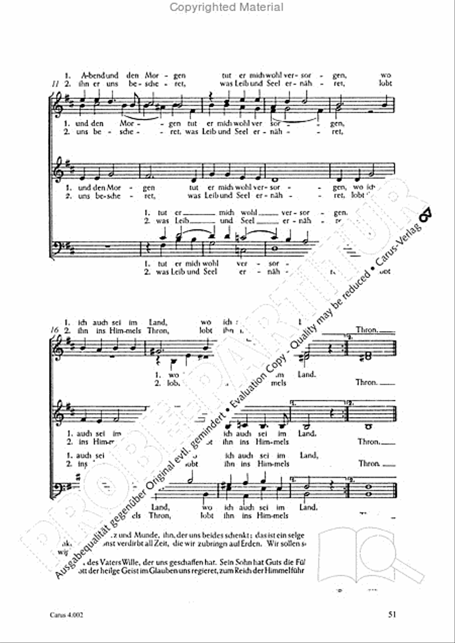 Eccard: 29 Choralbearbeitungen Collection / Songbook scores gallery preview page 52