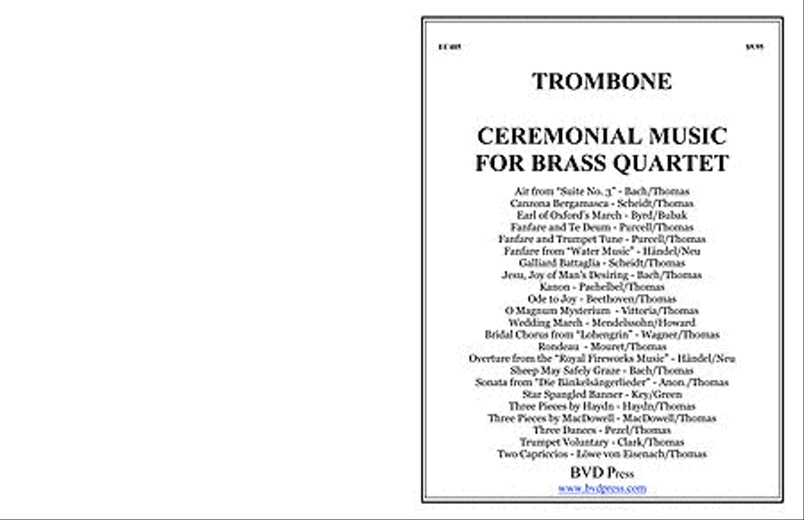 Ceremonial Music for Brass Quartet Brass Quartet scores gallery preview page 1
