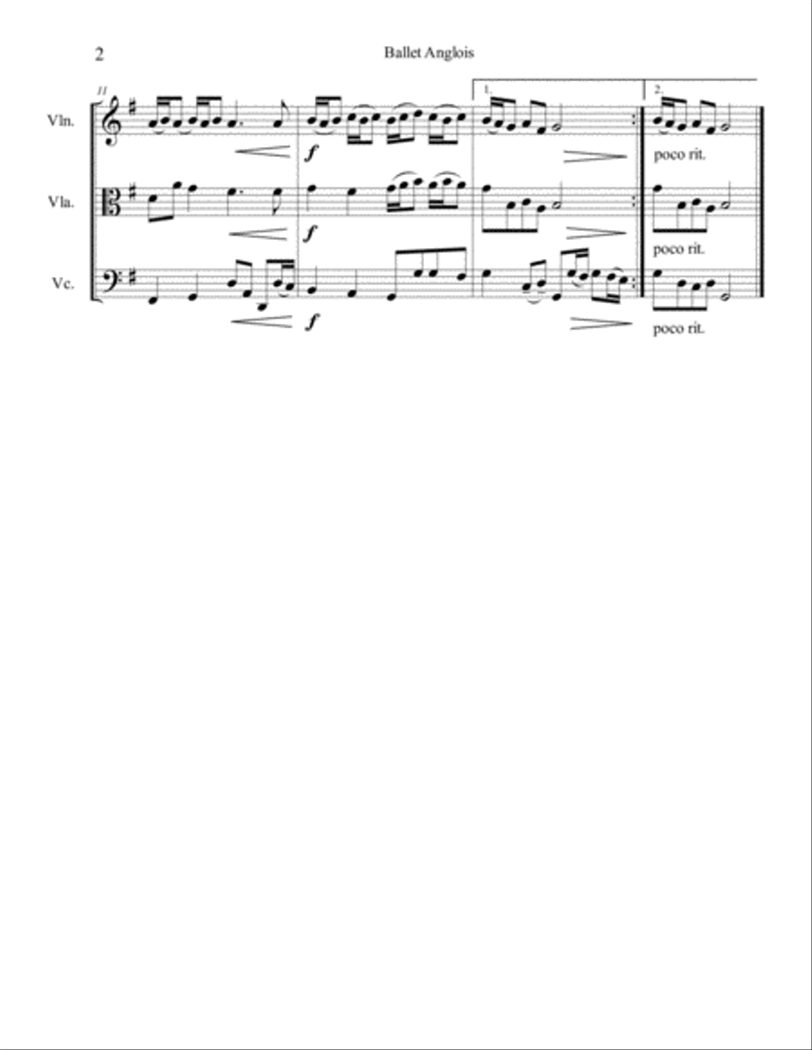 Ballet Anglois Ballet Anglois String Trio scores gallery preview page 3