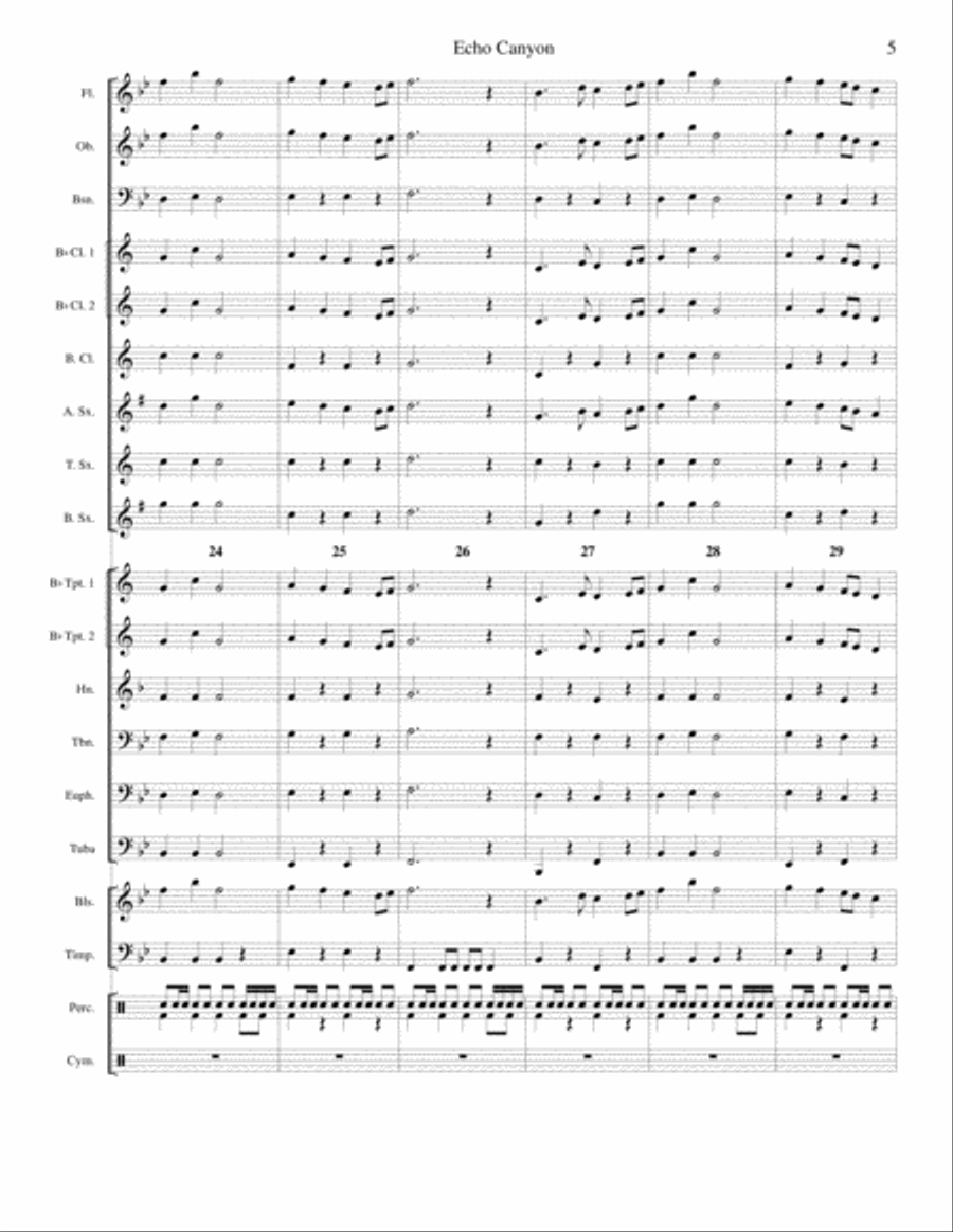 Echo Canyon Concert Band scores gallery preview page 5