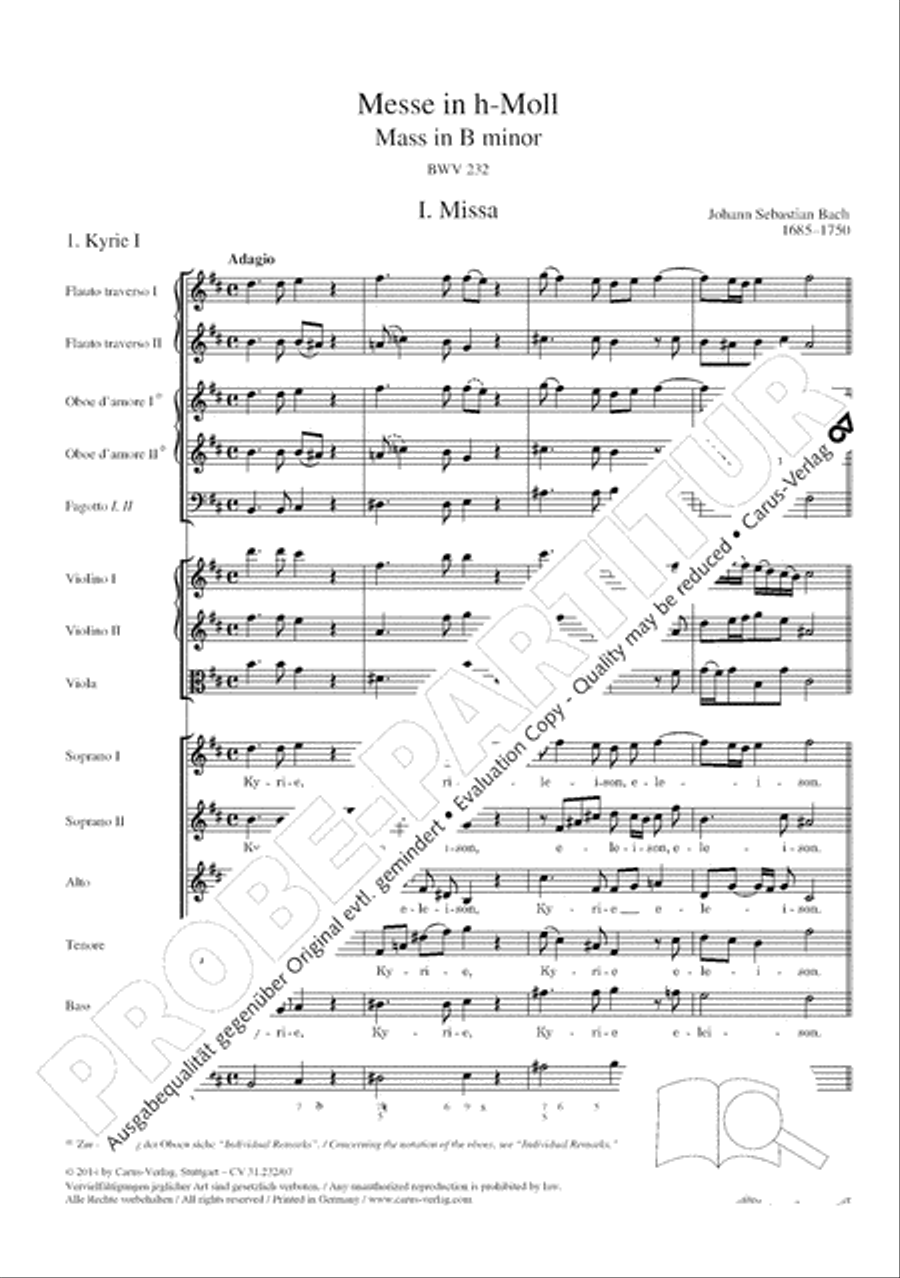 B Minor Mass, BWV 232 (Messe in h-Moll) SSATB scores gallery preview page 13